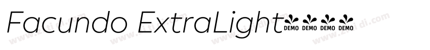 Facundo ExtraLight字体转换